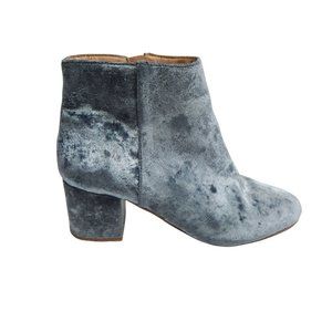 Steve Madden Womens Blue Faux Suede Heel Booties Size 7.5M